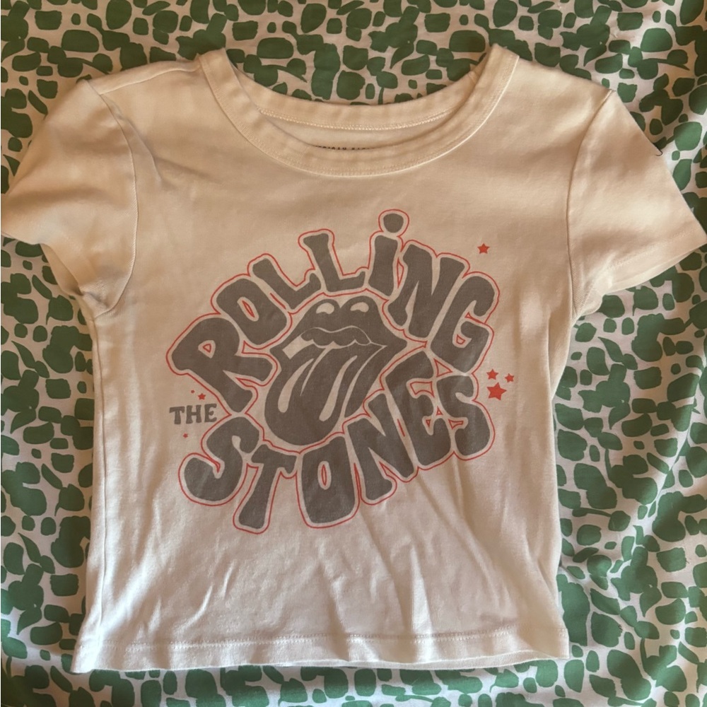 American Eagle Outfitters Women’s Rolling Stones Graphic Tee - Cream
